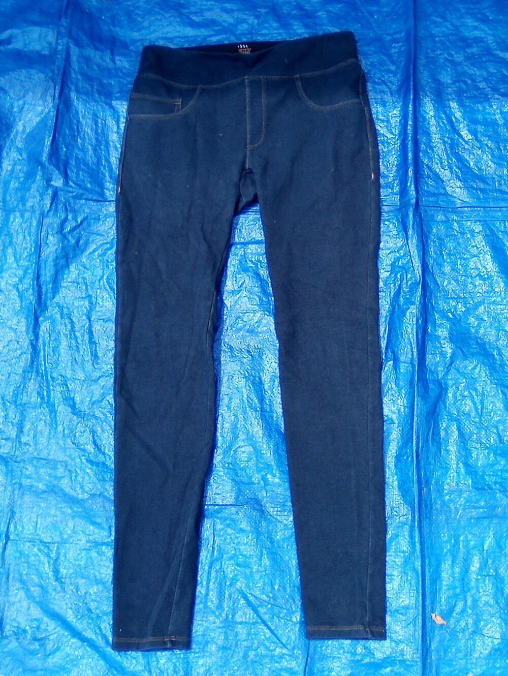 SPANX Navy Pull-On Stretch Jeggings